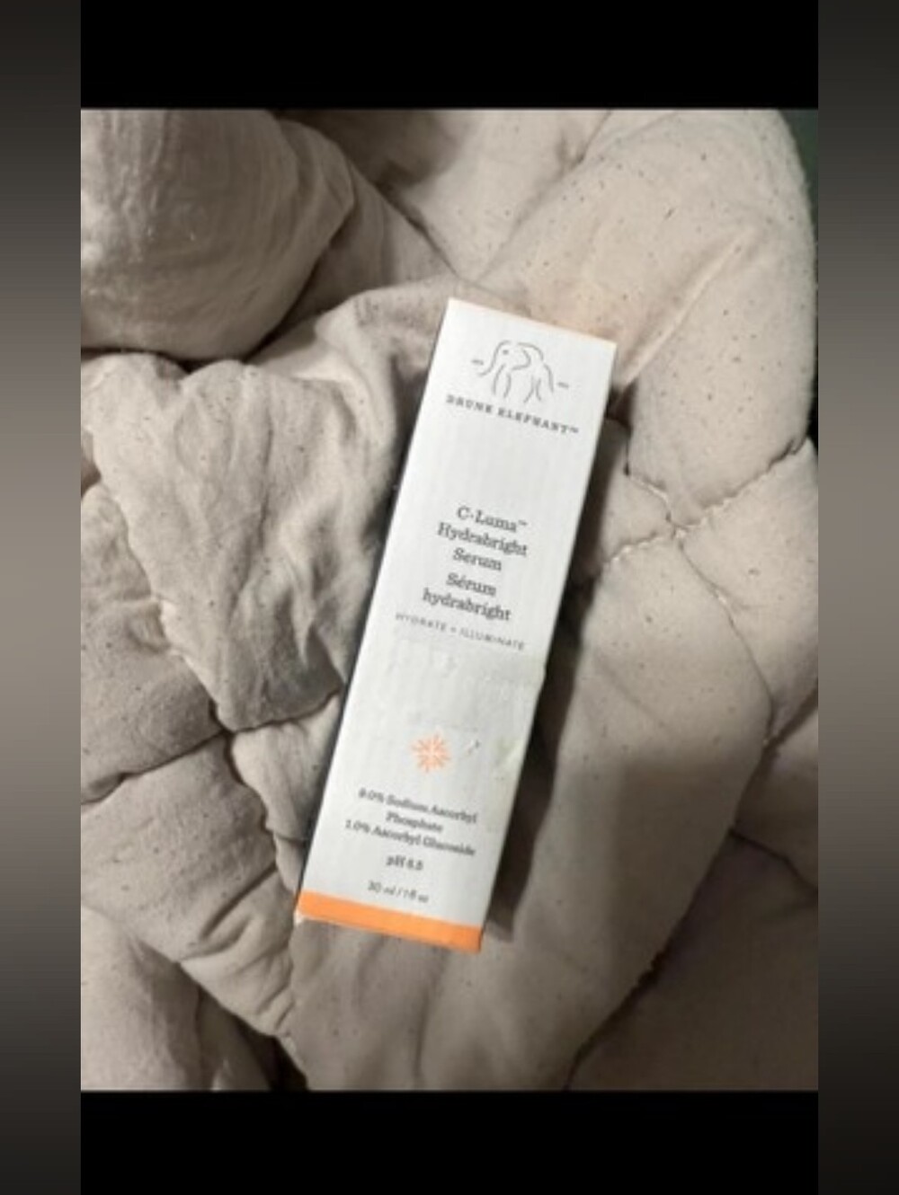 Drunk Elephant C-Firma Hydrabrigh Serum — White with Orange Accent